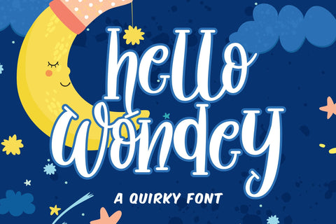 Hello Wondey Font Fallen Graphic Studio 
