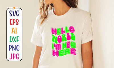 Hello World I'm New Here Retro SVG SVG Syaman 