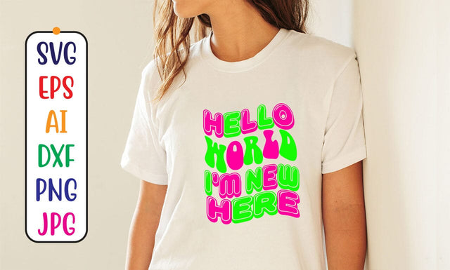 Hello World I'm New Here Retro SVG SVG Syaman 