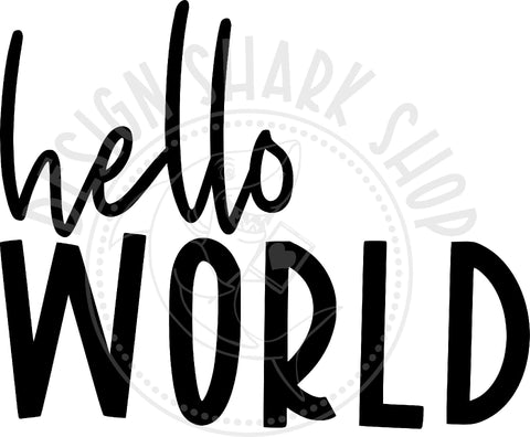 Hello World SVG Design Shark 