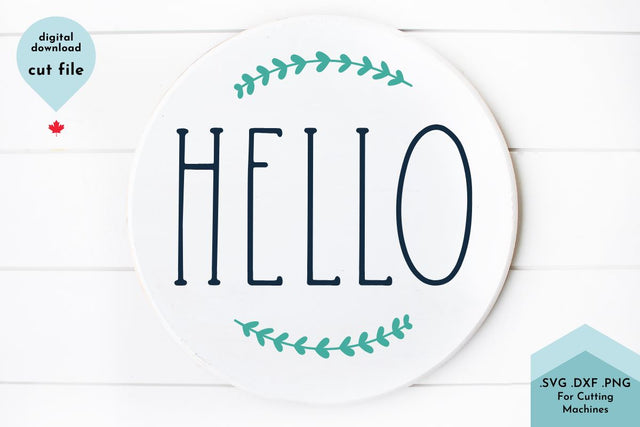 Hello Wreath SVG Cut File SVG Lettershapes 