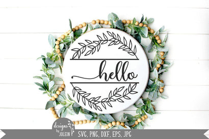 Hello Wreath SVG Designs by Jolein 