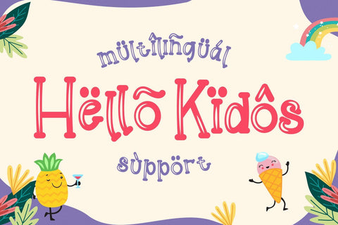 Helloo Kidos - Playful Display Font Font StringLabs 