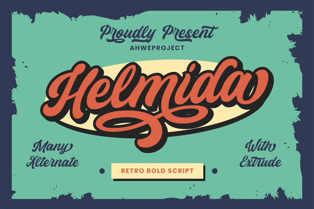 Helmida - Retro Bold Script Font ahweproject 