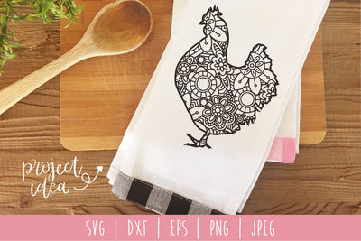 Hen Mandala Zentangle SVG SavoringSurprises 