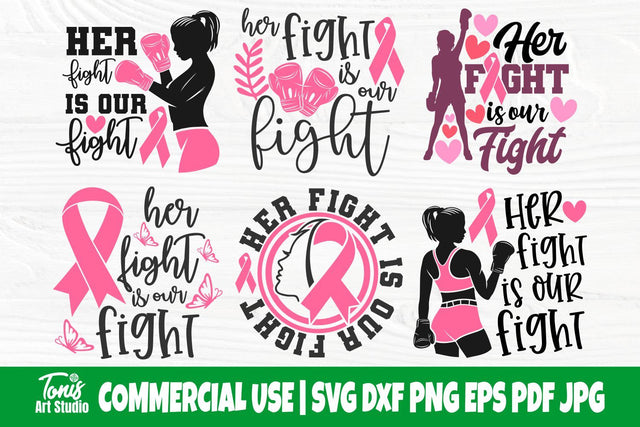 Her Fight is our Fight SVG, Cancer Bundle Svg SVG TonisArtStudio 