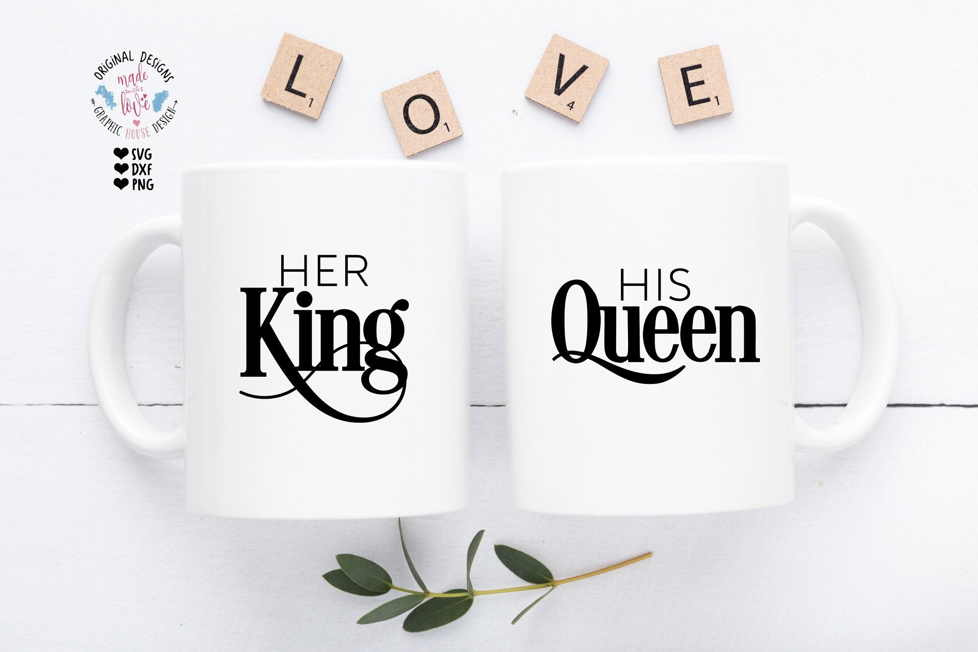 Her King His Queen SVG Cut file by Creative Fabrica Crafts