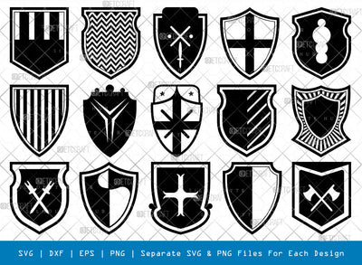Heraldry Shield SVG, Shield Silhouette, Knight Shield Svg, Shield Shape Svg, Quadrant Shield Svg, Coat Of Arms Svg, Badge Svg, Shield Bundle SVG ETC Craft 