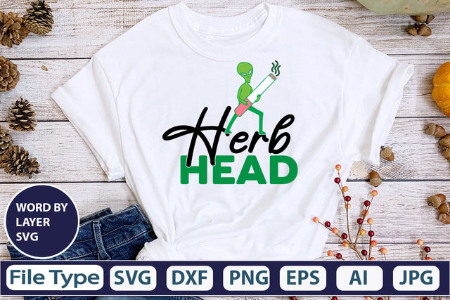 Herb Head SVG Cut File SVG DesignPlante 503 