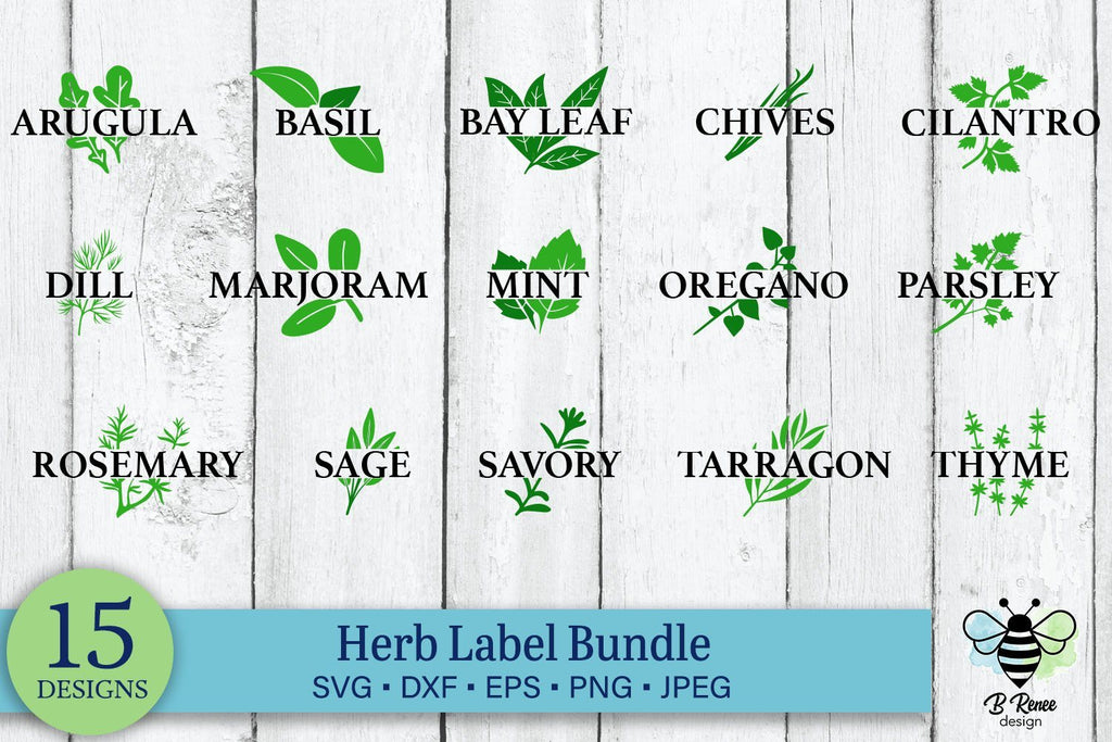 Herb Label SVG Bundle - So Fontsy