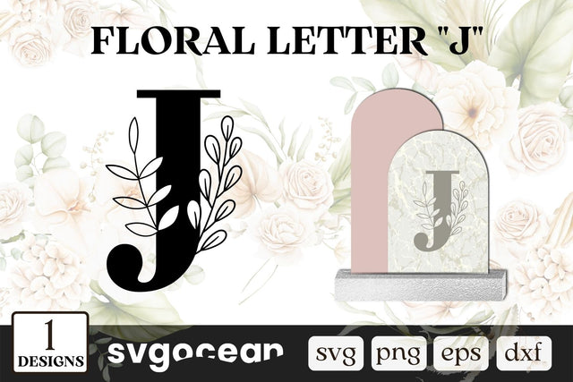 Herbal Letter J SVG SVG SvgOcean 