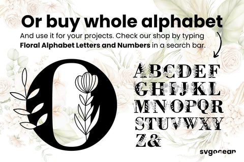 Herbal Letter O SVG SVG SvgOcean 