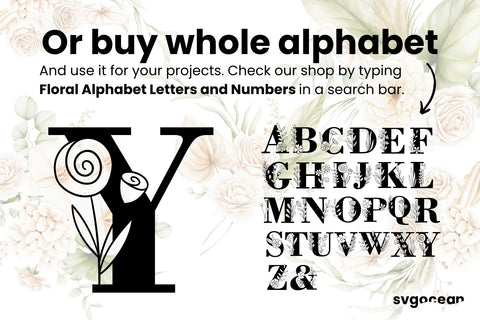 Herbal Letter Y SVG SVG SvgOcean 