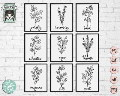 Herbs SVG Cut File SVG Wild Pilot 