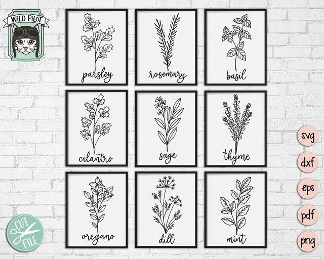 Herbs SVG Cut File SVG Wild Pilot 