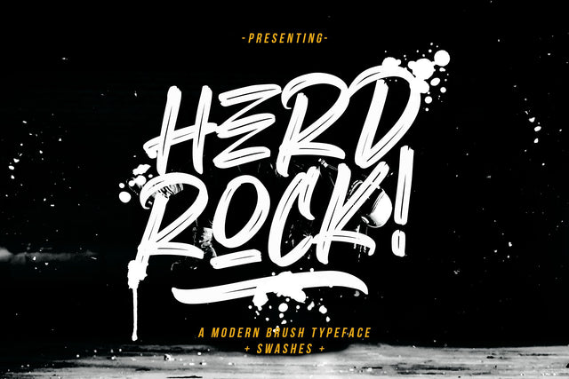 Herdrock Brush Typeface Font Creatype Studio 
