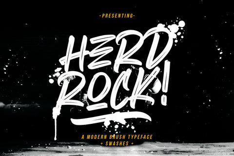 Herdrock Brush Typeface Font Creatype Studio 