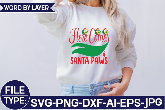 Here Comes Santa Paws SVG Cut File SVG Studio Innate 