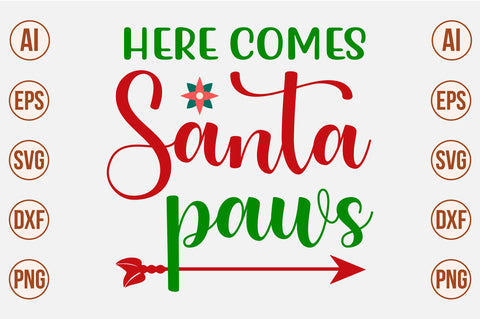 here comes Santa paws-svg SVG nirmal108roy 