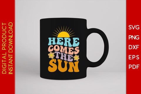 Here Comes The Sun Retro Summer Vacation SVG PNG PDF Cut File SVG Creativedesigntee 