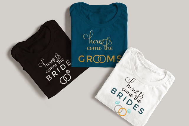 Here Comes the Wedding Trio SVG Designed by Geeks 