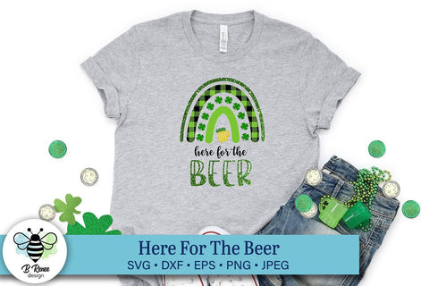 Here for the Beer St. Patrick's Day Rainbow SVG SVG B Renee Design 