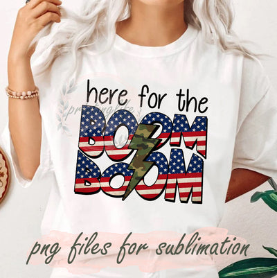 Here For The Boom Boom Png Sublimation, Boom Lightning Camo Design Png, Red White Boom Png, Boom American Flag Png, 4th Of July Sublimation Design, Instant Download Sublimation PrintingLife 