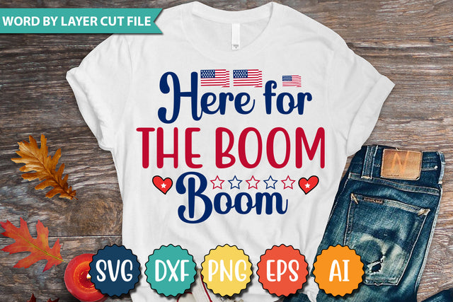 Here for the Boom Boom SVG Cut File,SVGs,quotes-and-sayings,food-drink,mini-bundles,print-cut,on-sale,Clipart Clip Art Sublimation or Vinyl Shirt Design SVG DesignPlante 503 