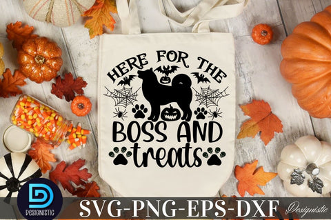 Here for the boos and treats, Halloween Dog SVG SVG DESIGNISTIC 