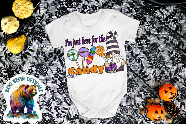 Here For the Candy Halloween Clipart Sublimation Boo Bear Designz 