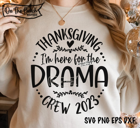 Here For The Family Thanksgiving Crew 2023 SVG PNG Bundle 20 Designs Matching Family Shirts Svg Bundle Family Holiday Svg Bundle Sarcastic SVG On the Beach Boutique 
