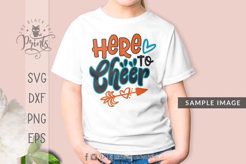 Here to Cheer cut file SVG TheBlackCatPrints 