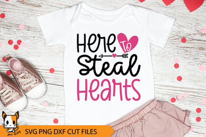 Here To Steal Hearts | Funny Girl Valentine SVG SVG Zen Kitty 