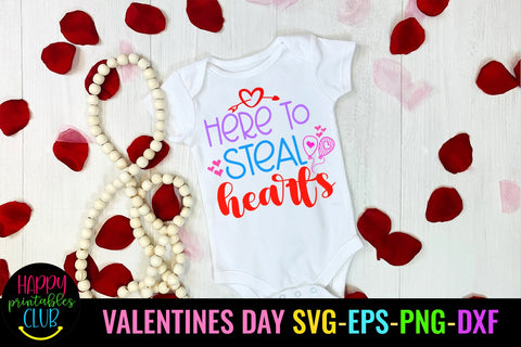 Here to Steal Valentines Day SVG- Love SVG- Valentine SVG SVG Happy Printables Club 
