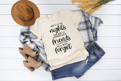 Here's To The Nights We Won't Remember - camping svg, drinking svg, friends svg, summertime svg SVG Simply Cutz 