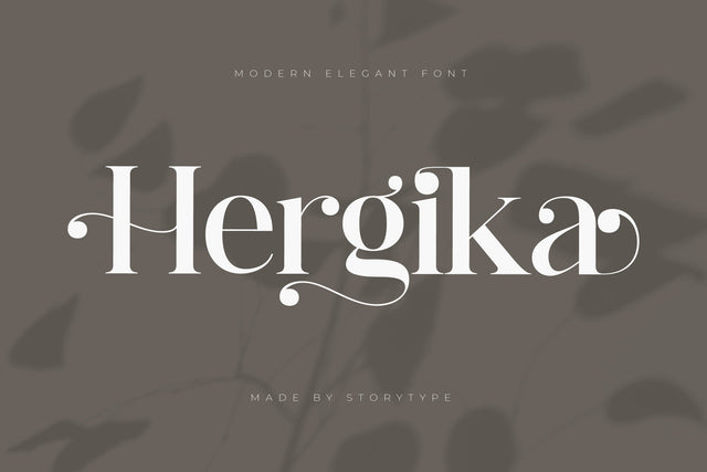 Hergika Typeface Font Storytype Studio 