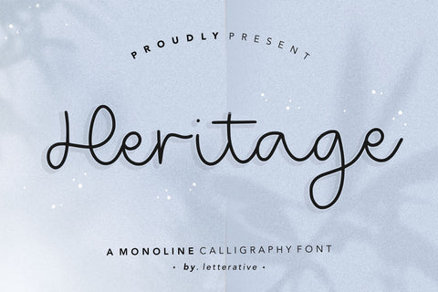 Heritage Monoline Calligraphy Font Font Letterative 