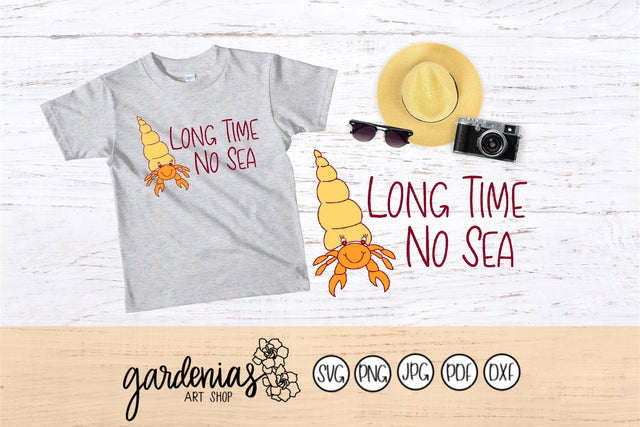Hermit Crab Long Time No Sea SVG Gardenias Art Shop 