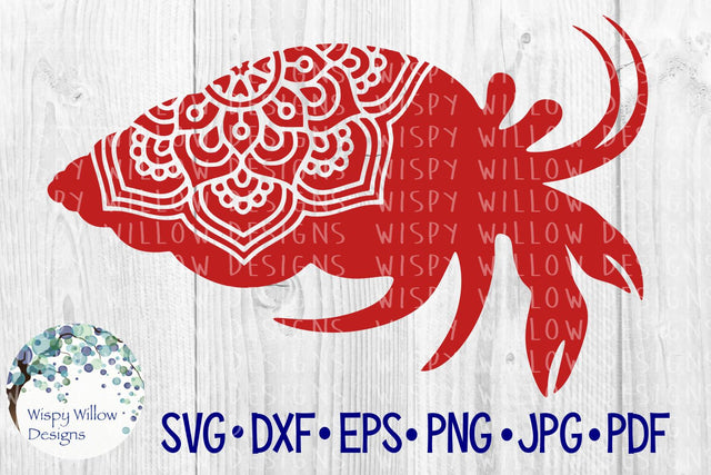 Hermit Crab Mandala SVG Wispy Willow Designs 