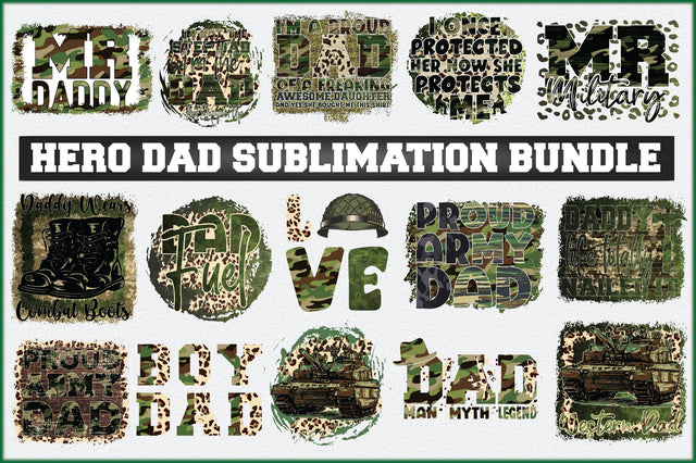 Hero Dad Sublimation Bundle Sublimation Creativeart88 