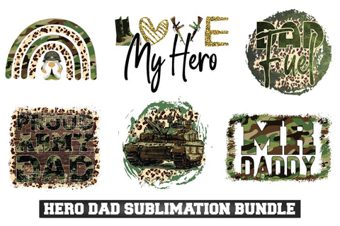 Hero Dad Sublimation Bundle Sublimation Creativeart88 