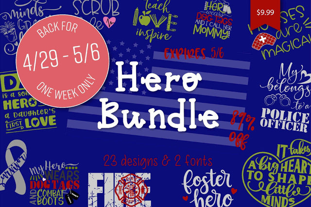 Hero SVG Design Bundle - Back for 1 Week Only Bundle So Fontsy Design Shop 