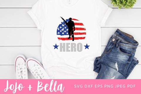 Hero Svg, Veteran Svg, Soldier Svg, Memorial Day SVG, Father's Day Svg, Family Svg Files, Svg files for Cricut, silhouette files SVG Jojo&Bella 