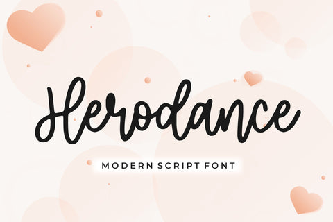 Herodance Modern Script Font Font Balpirick 