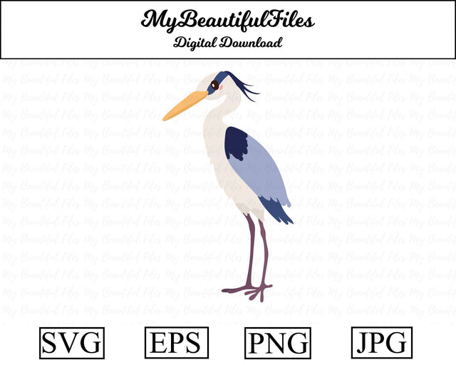 Heron Bird - Animal SVG MyBeautifulFiles 