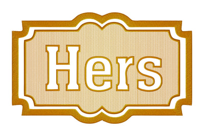 Hers embossed machine embroidery digital download Embroidery/Applique DESIGNS embroidery-workshop 