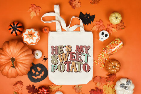 He's My Sweet Potato - Retro Thanksgiving PNG Sublimation CraftLabSVG 