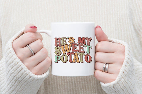 He's My Sweet Potato - Retro Thanksgiving PNG Sublimation CraftLabSVG 