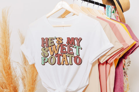 He's My Sweet Potato - Retro Thanksgiving PNG Sublimation CraftLabSVG 