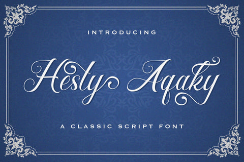 Hesty Aqaky - Modern Script Font Font StringLabs 